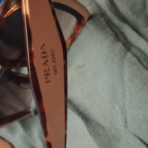 Prada Acetate Sunglasses SPR 15W Tortoise Caramel Powder - Picture 3 of 11